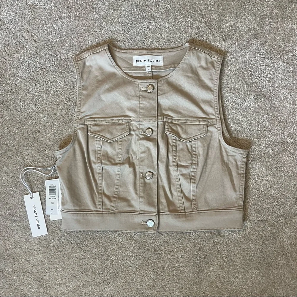 Aritzia Denim Forum The '90s Denim Top‎ NWT - Picture 3 of 6